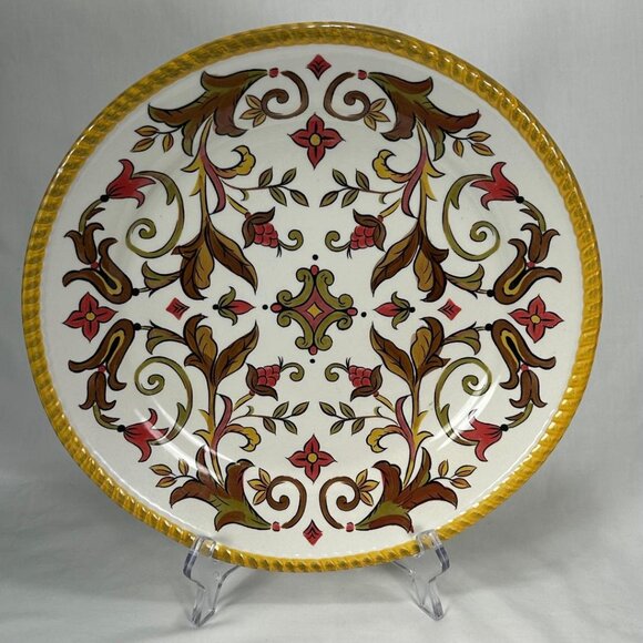 colorful Pier 1 ORALIA weighty porcelain serving plate - Picture 1 of 5